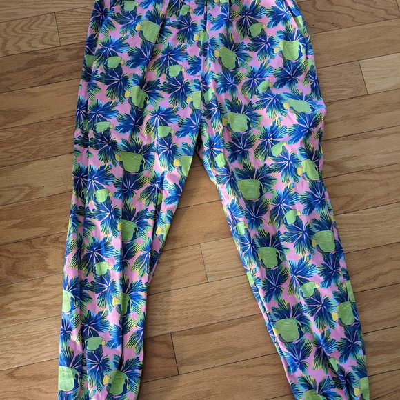 Hayley Elsaesser Tropical Fish Drawstring Cotton Joggers - Picture 1 of 3